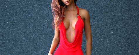 2560x1024 Red Hot Dress Girl 3d Cgi 2560x1024 Resolution Hd 4k Wallpapers Images Backgrounds