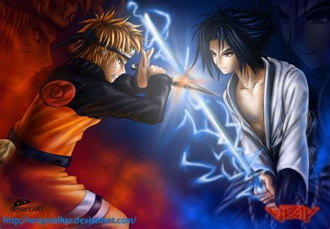 Naruto Vs Sasuke Poster Pin De Perola Perola Em Animes
