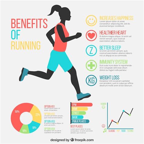 Free Vector Girl Running With Infographic