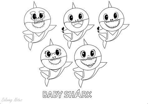 Click on one of the images below to full hd size picture to print. 11 Baby Shark Coloring Pages Free Printable For Kids Easy and Funny - COLORING PAGES FOR KIDS ...
