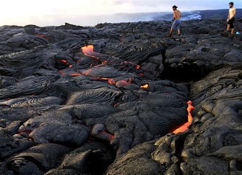 Lava Flow In Hawaiis Volcanoes National Park