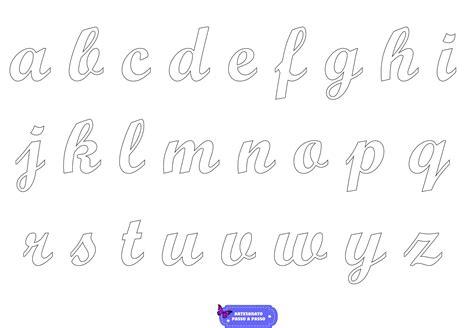 Molde De Letras Cursivas Para Imprimir Artesanato Passo A Passo Moldes De Letras Lettering