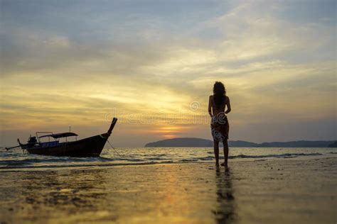 Sunset On The Andaman Sea Krabi Province Thailand Editorial Stock