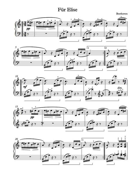 Is it too early to tackle this beethoven fur elise sheet music arrangement? Free Piano Sheet Music - Für Elise | Piano sheet music free, Piano sheet, Piano sheet music