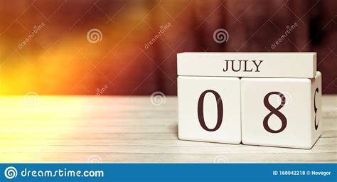 Calendar Reminder Event Concept Wooden Cubes With Numbers And Month On