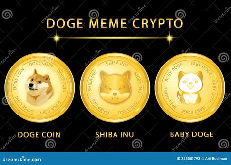 Icon Set Doge Coins Doge Coin Shiba Inu Shib Baby Doge Doge Meme