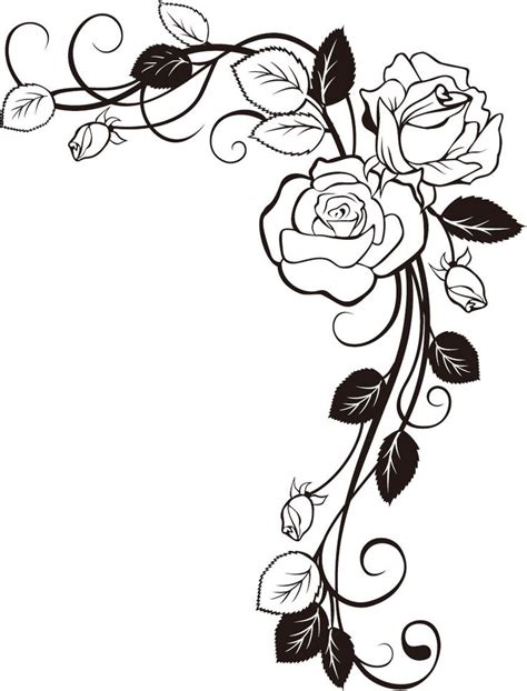 Rose Vines Drawings Clipart Best