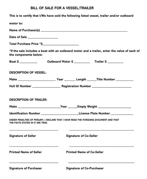 Free Trailer Bill Of Sale Forms How To Use Word Pdf