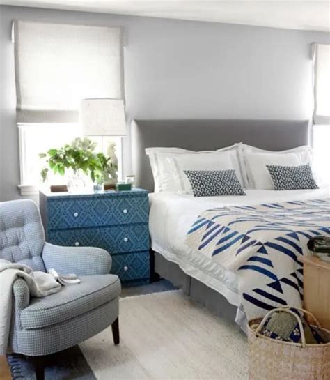 2030 Blue White Grey Bedroom
