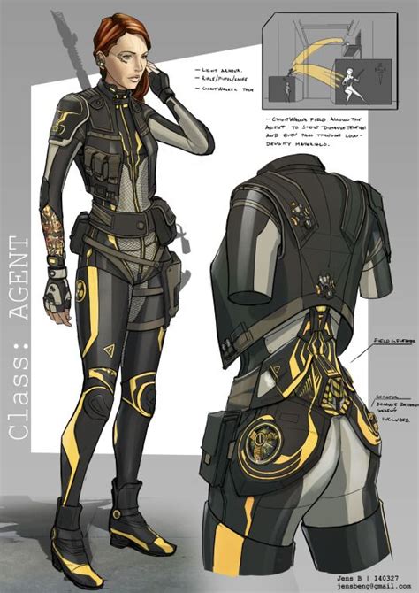 Valanthos Sci Fi Concept Art Female Armor Character Design