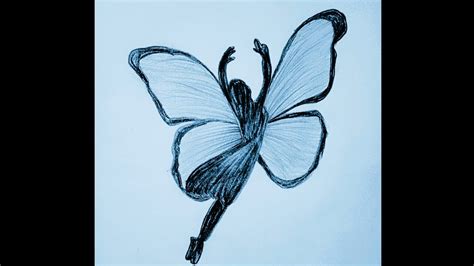 How To Draw Beautiful A Girl With Butterfly Pencil Sketch For Beginners Sahariaeasydrawing