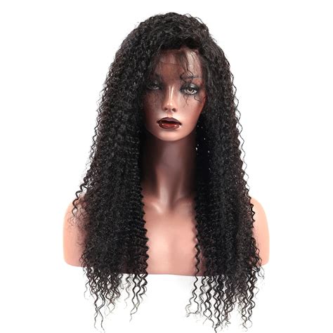 Glueless Full Lace Wigs Human Hair With Baby Hair Brazilian Kinky Curly Pre Plucked Full Lace