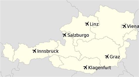 Schot met links van buiten het strafschopgebied wordt. Oostenrijk luchthavens kaart - Luchthavens in oostenrijk ...
