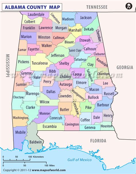 Alabama County Map City County Map Regional City