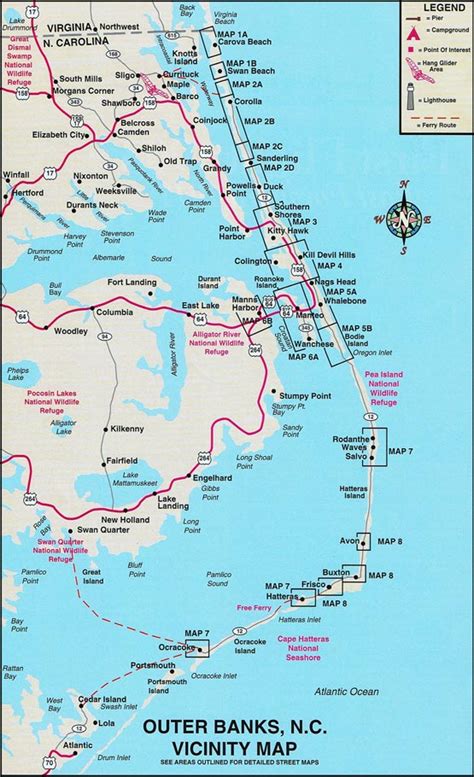 Map Of The Outer Banks North Carolina Secretmuseum