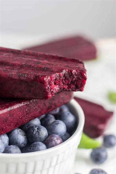 Naturally Sweet Blueberry Popsicles What Molly Made