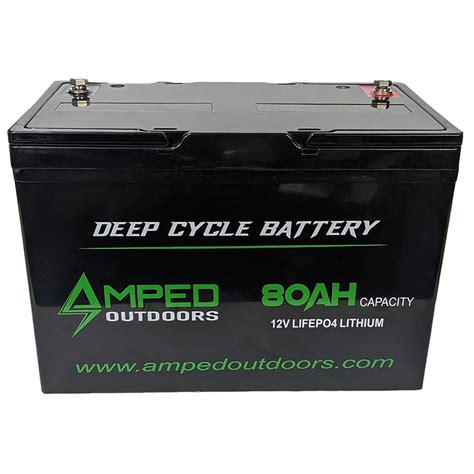 Amped Outdoors 12v 80ah Lifepo4 Lithium Battery Fishusa