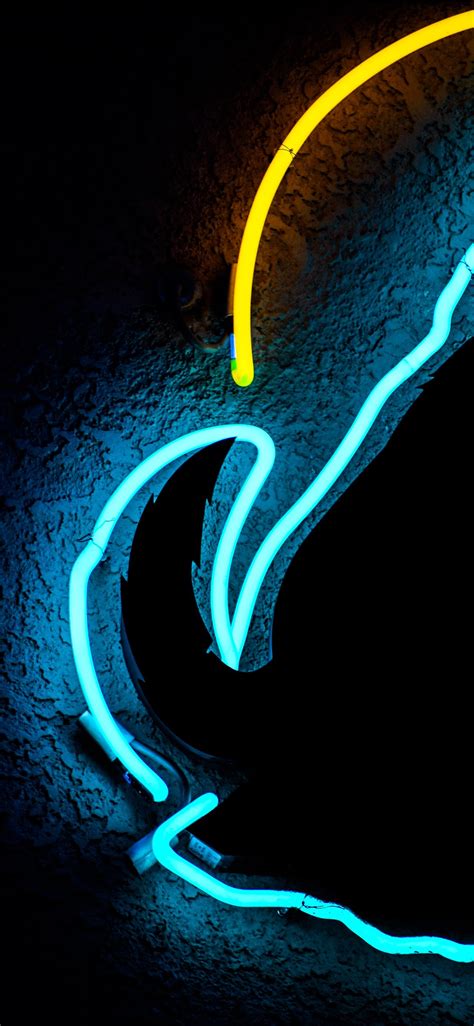 Blue And Yellow Led Light Iphone X Wallpapers Free Download
