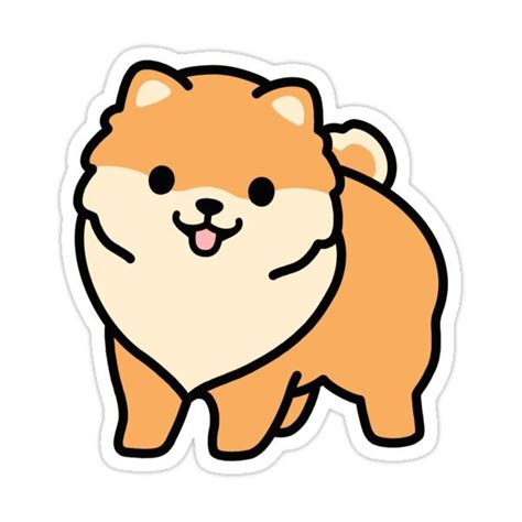 Pomeranian Sticker By Littlemandyart Cute Stickers Cute Easy