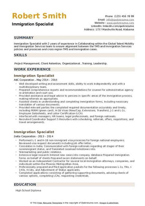 Sample Resume For Immigration To Canada Good Resume Examples