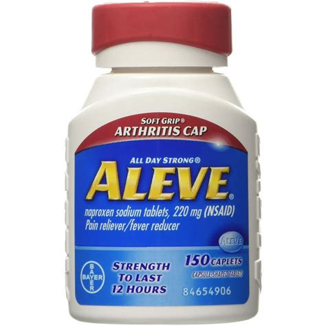 Aleve Pain Relieverfever Reducer Arthritis Caplets 220mg 150 Ea Pack