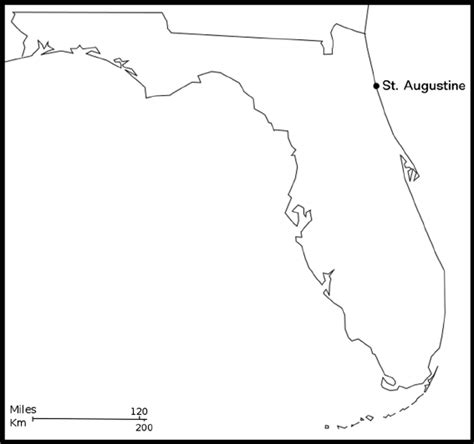 Map Of Florida Showing St Augustine Download Scientific Diagram