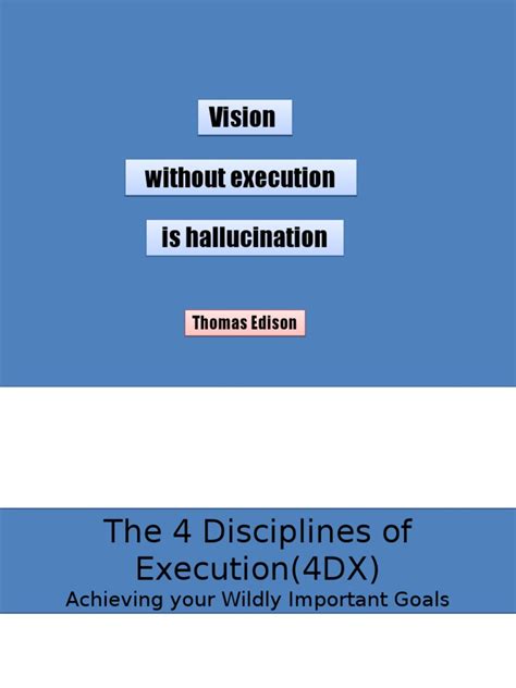 The 4 Disciplines Of Execution 4dx Goal Psychology