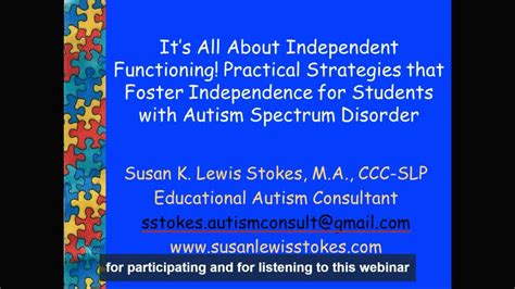 Its All About Independent Functioning Practical Strategies That