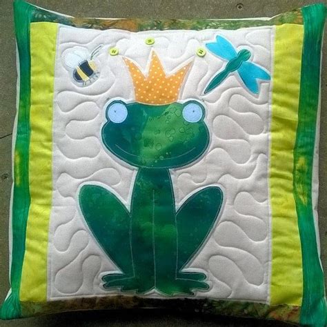 This card can be redeemed for product (the mango froyo is delicious!) or merchandise (have you seen the sweet shirts?). Frog Prince cushion pillow cover hand and machine applique instant download Pdf pattern//with a ...