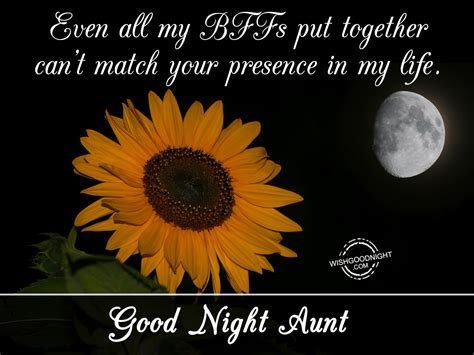 No One Cant Match Your Presence Good Night Aunt Good Night