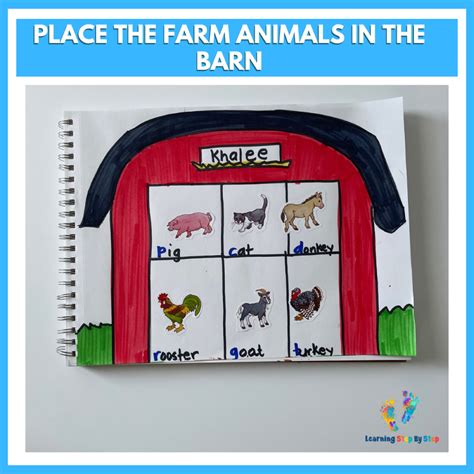 Place The Farm Animals In The Barn Preschool Literacy Activity