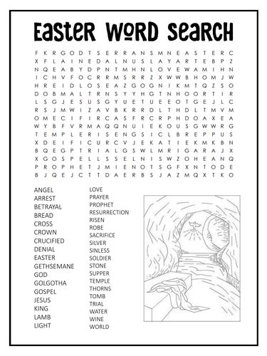 Easter Word Search Bundle Sunday School Activity Jesus Bunnies And