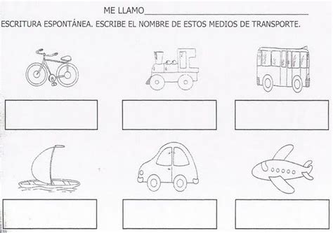 Actividades Escolares Actividades Sobre Medios De Transportes