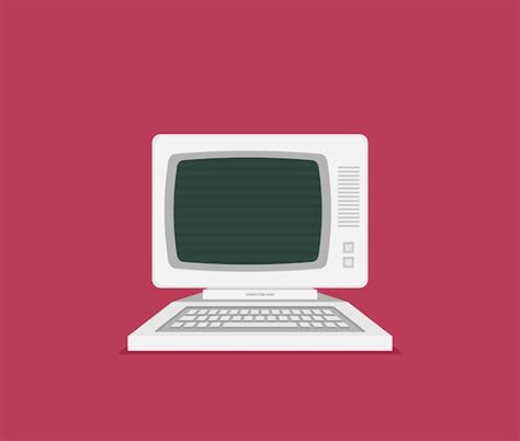 Premium Vector Vintage Personal Computer Vector Illustration