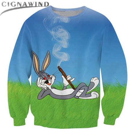 New Bugs Bunny Looney Tunes Printed 3d Mens Womens Sweatshirt Crewneck