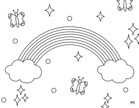 Rainbow Printable Coloring They Are Perfect For Kids Of All Ages From