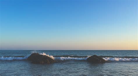 Kostenlose Foto Strand Meer Küste Wasser Rock Ozean Horizont