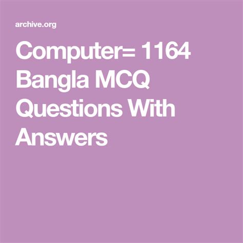 Which is the part of the computer system that one can current gk ras ib rpsc computer awareness maths current affairs english notifications ssc downloads gk question bank question bank. Computer= 1164 Bangla MCQ Questions With Answers : Free ...