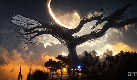 Made With Starryai Prompt The Winged Tree Under The Moon Rstarryai