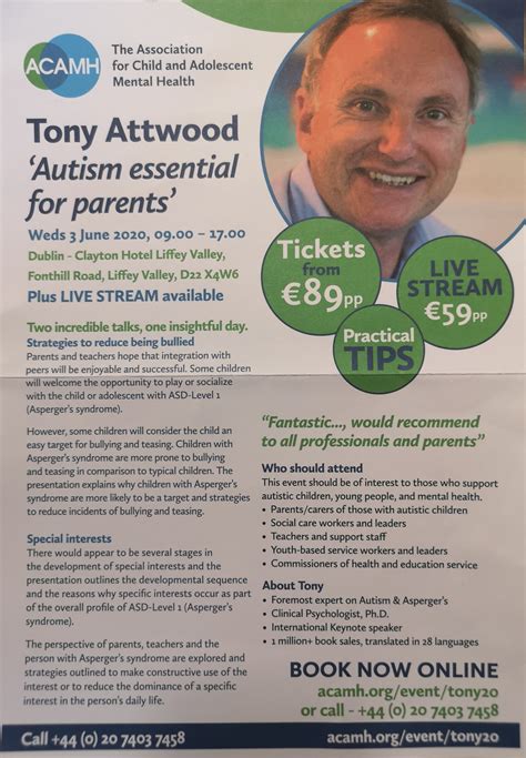Tony Attwood Autism Essential For Parents