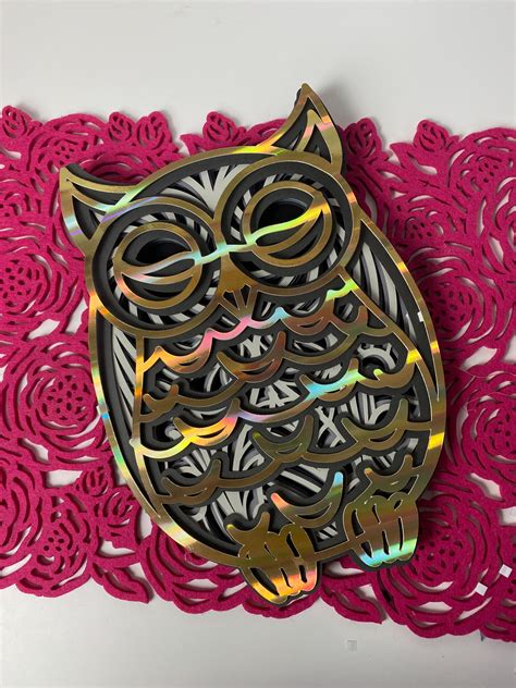 Layered Owl Mandala Svg SVG File Cut Cricut