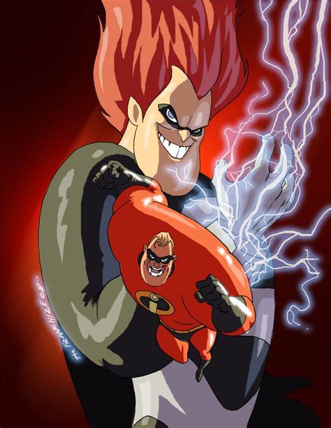 A sequel to the incredibles was released on june 15, 2018. Mr Incredible and Syndrome by Jerry Gaylord * | * Movies | TV Shows: Art | Pinterest | Disney stuff