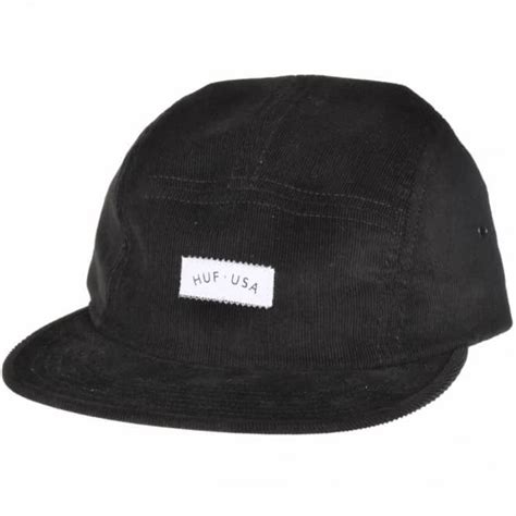 Huf Huf Usa Corduroy Volley 5 Panel Cap Black Caps From Native