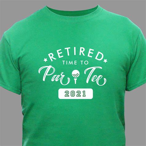 Personalized Retired Time To Par Tee Golf Themed T Shirt