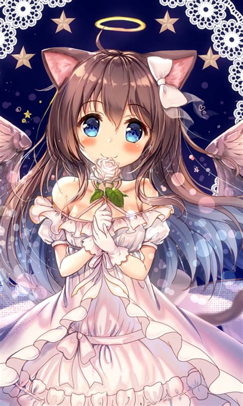 Desktop Wallpaper Cute Anime Girl Angel Girl Wings Hd