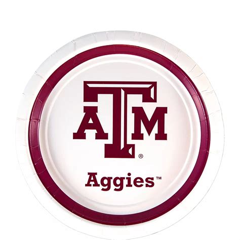 Texas Aandm Aggies Dessert Plates 12ct Party City