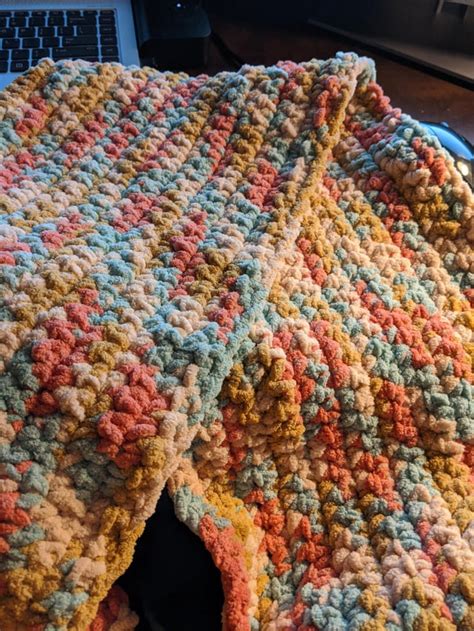 My First Proper Blanket Project All Single Crochet In Chunky Blanket Yarn Making For My Mum