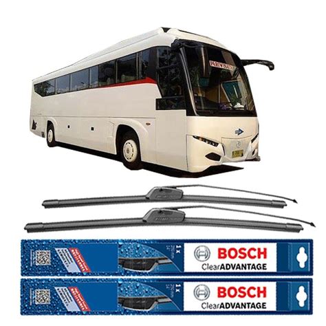 Bosch Sepasang Wiper Mobil Bus Bis Tipe Transformer Frameless New Clear