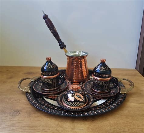 Turkish Coffee Cup Mug Set With Tray And Turkish Coffee Etsy