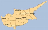 Map showing the ancient kingdoms of Cyprus. | Ancient kingdom, Cyprus ...